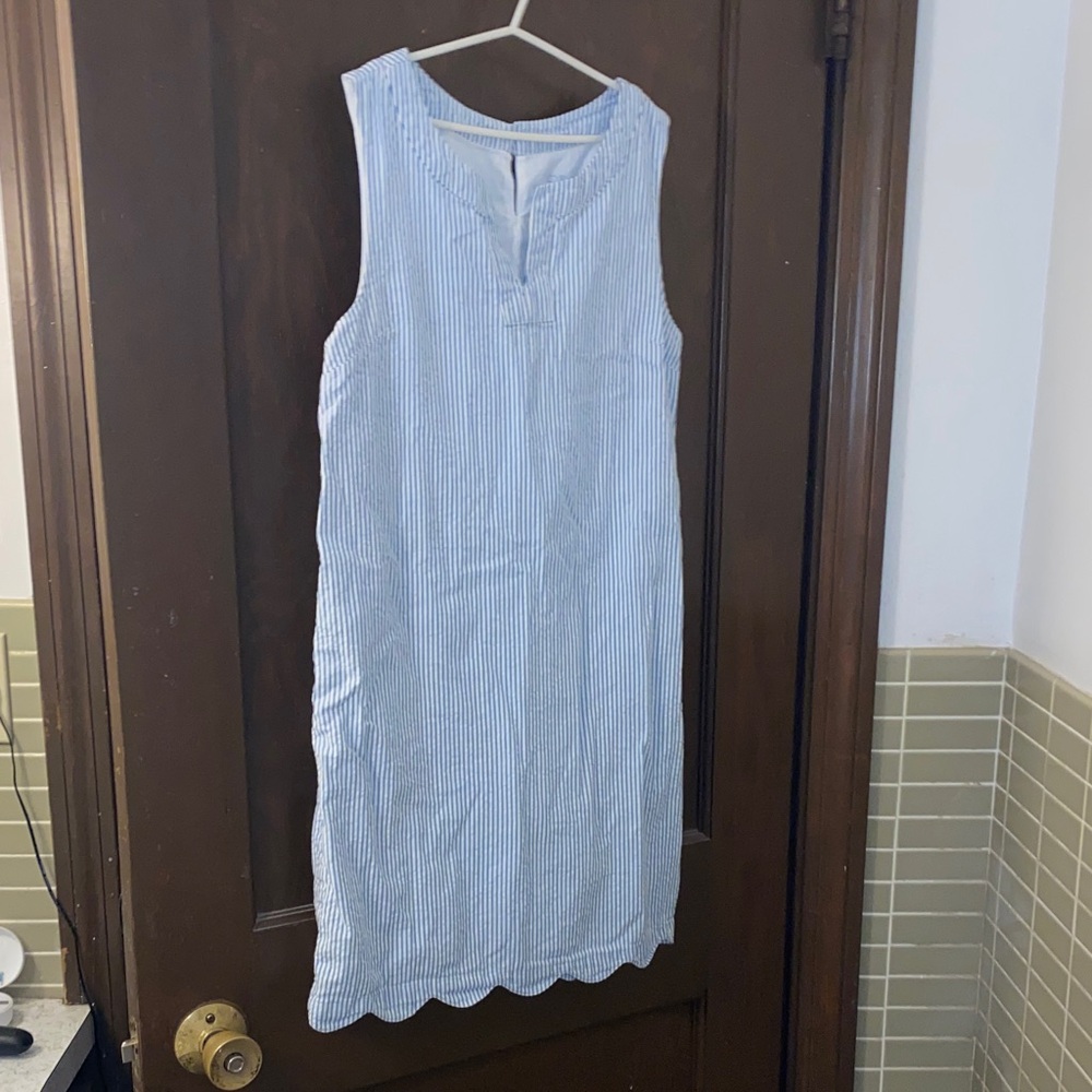 Vineyard Vines Light Blue Striped Mini Dress